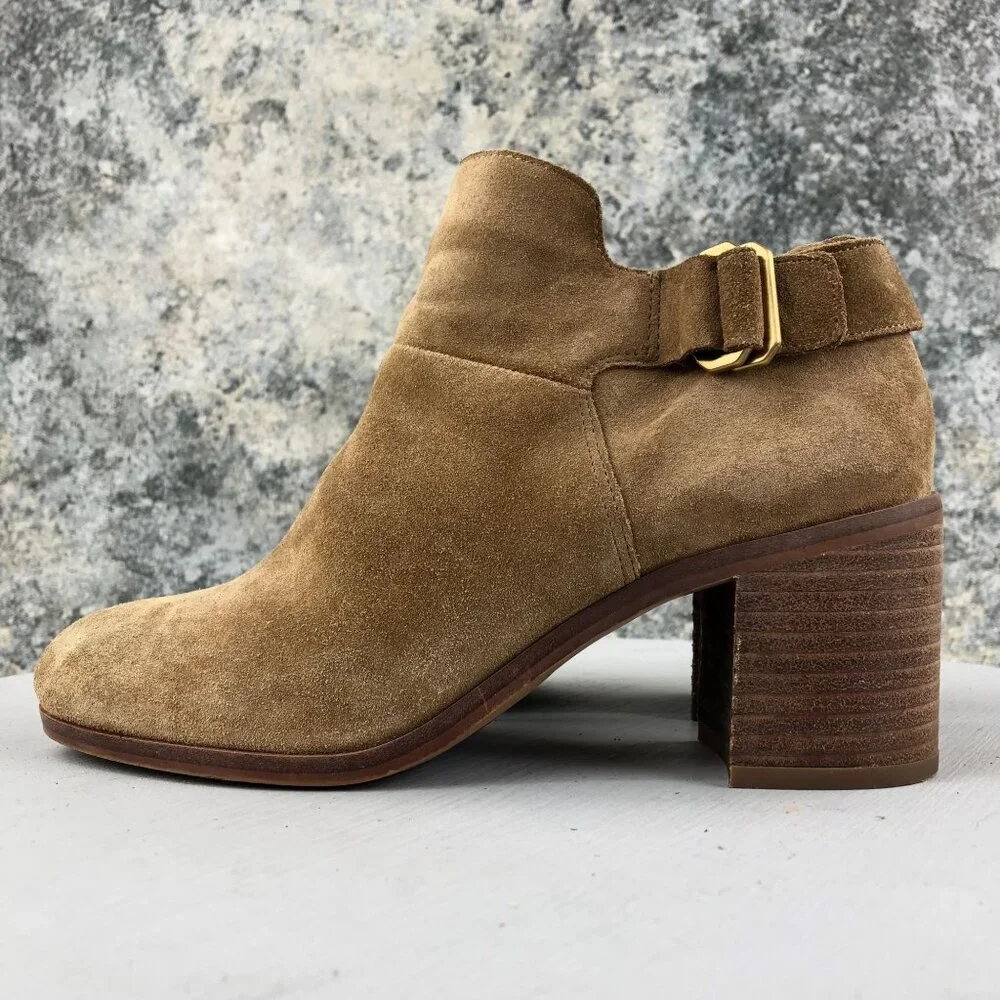 SARTO Franco Sarto Women's Size 7M Matisse Brown Suede Side Zip Ankle Booties